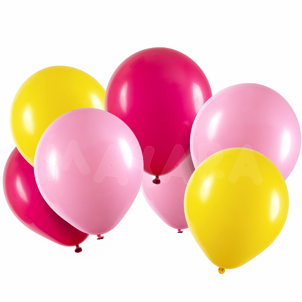 75 unidades Balões - Bexigas Pink Amarelo e Rosa em Oferta na Shopee