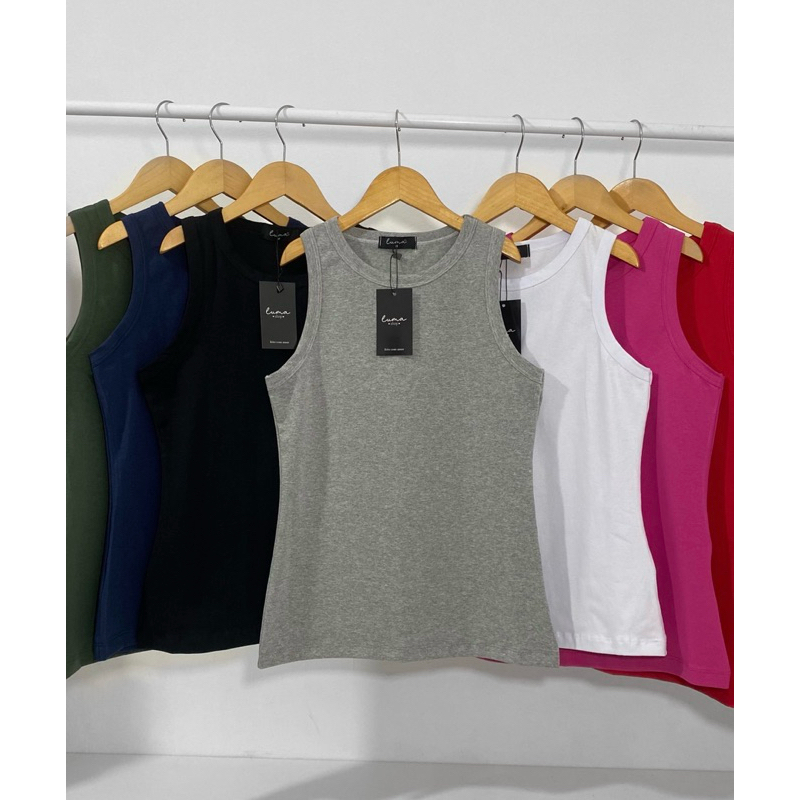 Regata Feminina Lisa Cotton Algodão Blusa Básica Fashion em Oferta na Shopee