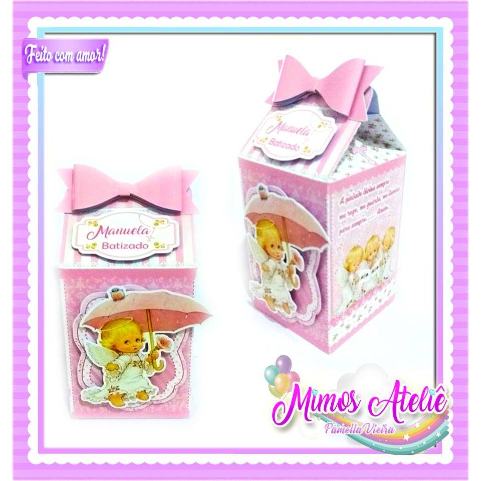 kit  30 mimos personalizados Caixinhas para Aniversario LEMBRANCINHA DE FERSTA TEMA: BATIZADO MENINA / cod.200 LEIA  A DESCRIÇAO