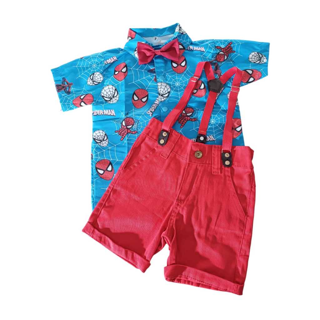 Conjunto Suspensório Temático HOMEM ARANHA Aniversários e Festas. em Oferta na Shopee