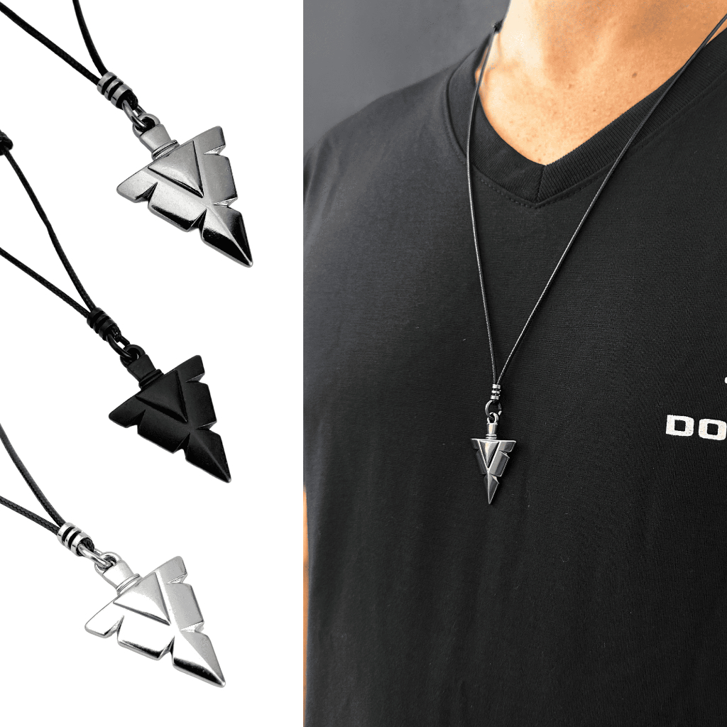 Colar Cordão Tribal Ponta de Flecha Masculino Feminino Ajustável em Oferta na Shopee