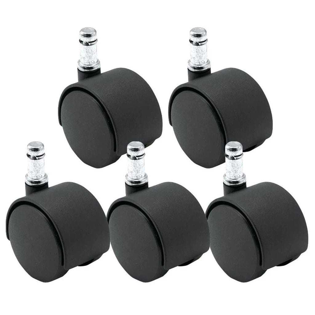 5 Rodinhas Cadeira de Escritório e Cadeira Gamer Giratória Nylon de 50mm Pino 11mm