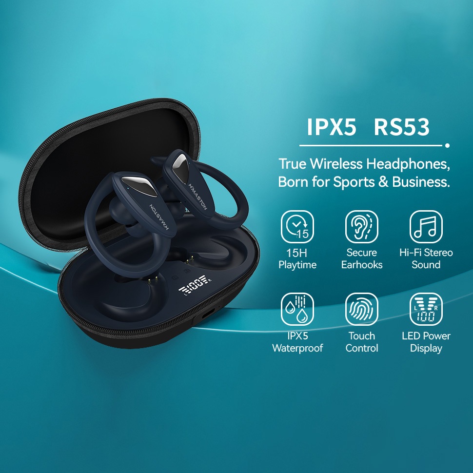 Fone de Ouvido Sem Fio TWS H'maston RS-53 Bluetooth com Luz LED — foto 6
