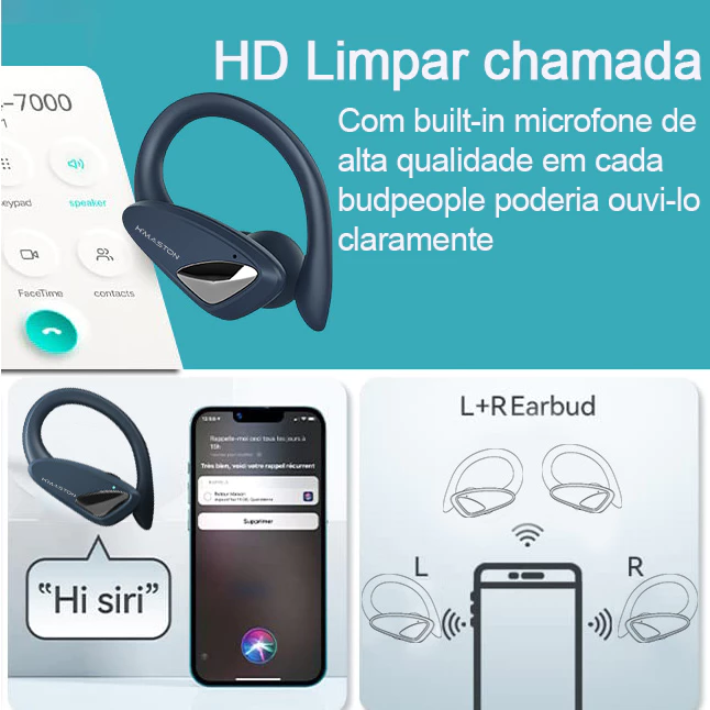 Fone de Ouvido Sem Fio TWS H'maston RS-53 Bluetooth com Luz LED — foto 8