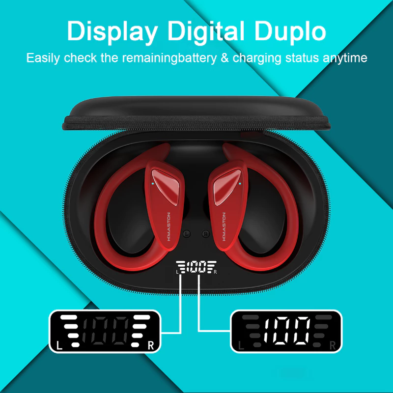 Fone de Ouvido Sem Fio TWS H'maston RS-53 Bluetooth com Luz LED — foto 2