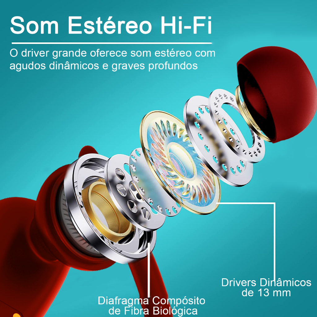 Fone de Ouvido Sem Fio TWS H'maston RS-53 Bluetooth com Luz LED — foto 4