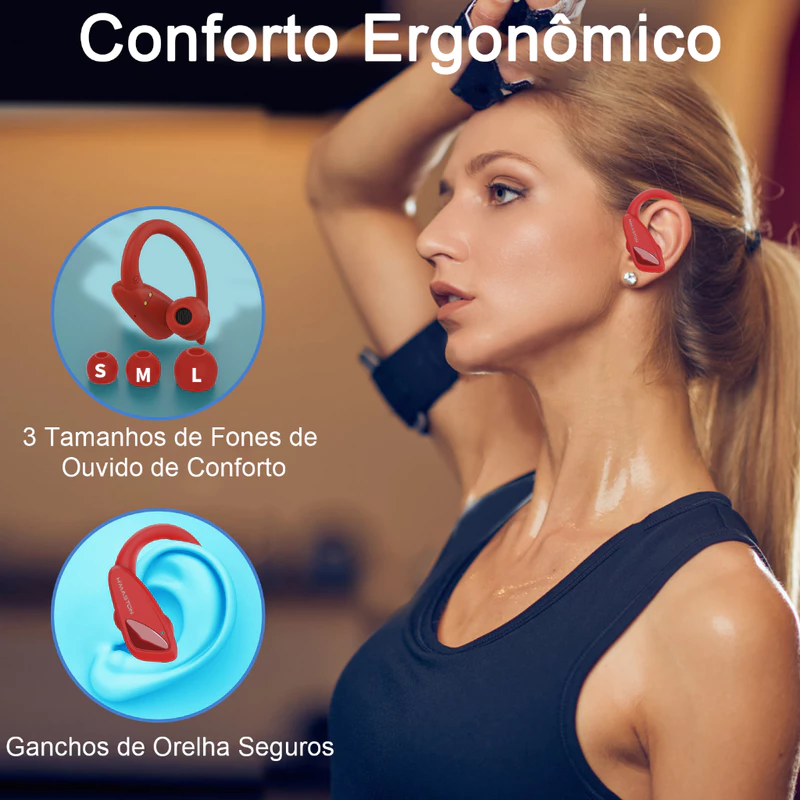 Fone de Ouvido Sem Fio TWS H'maston RS-53 Bluetooth com Luz LED — foto 3