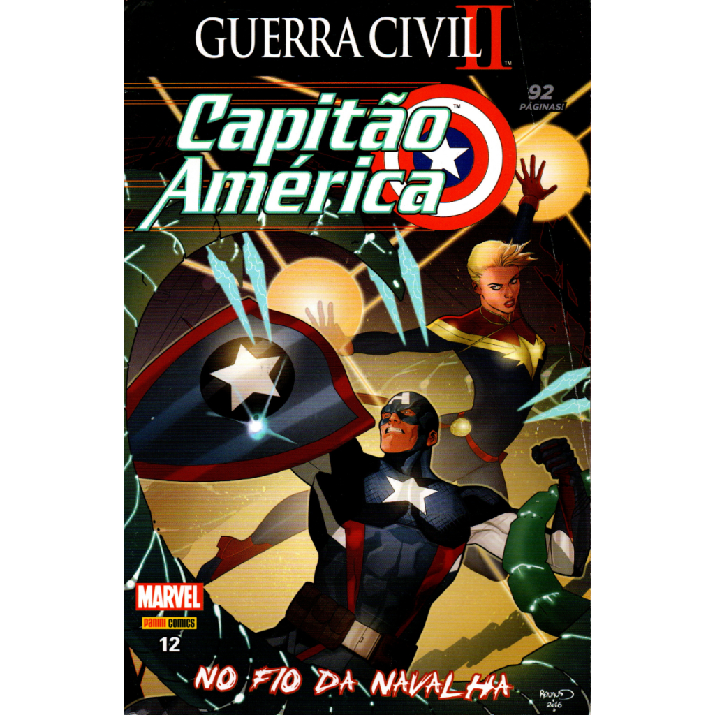 Capitão América - 1ª Série/Panini nº 12 (2018) GUERRA CIVIL II: No Fio da Navalha *Capa Danificada*