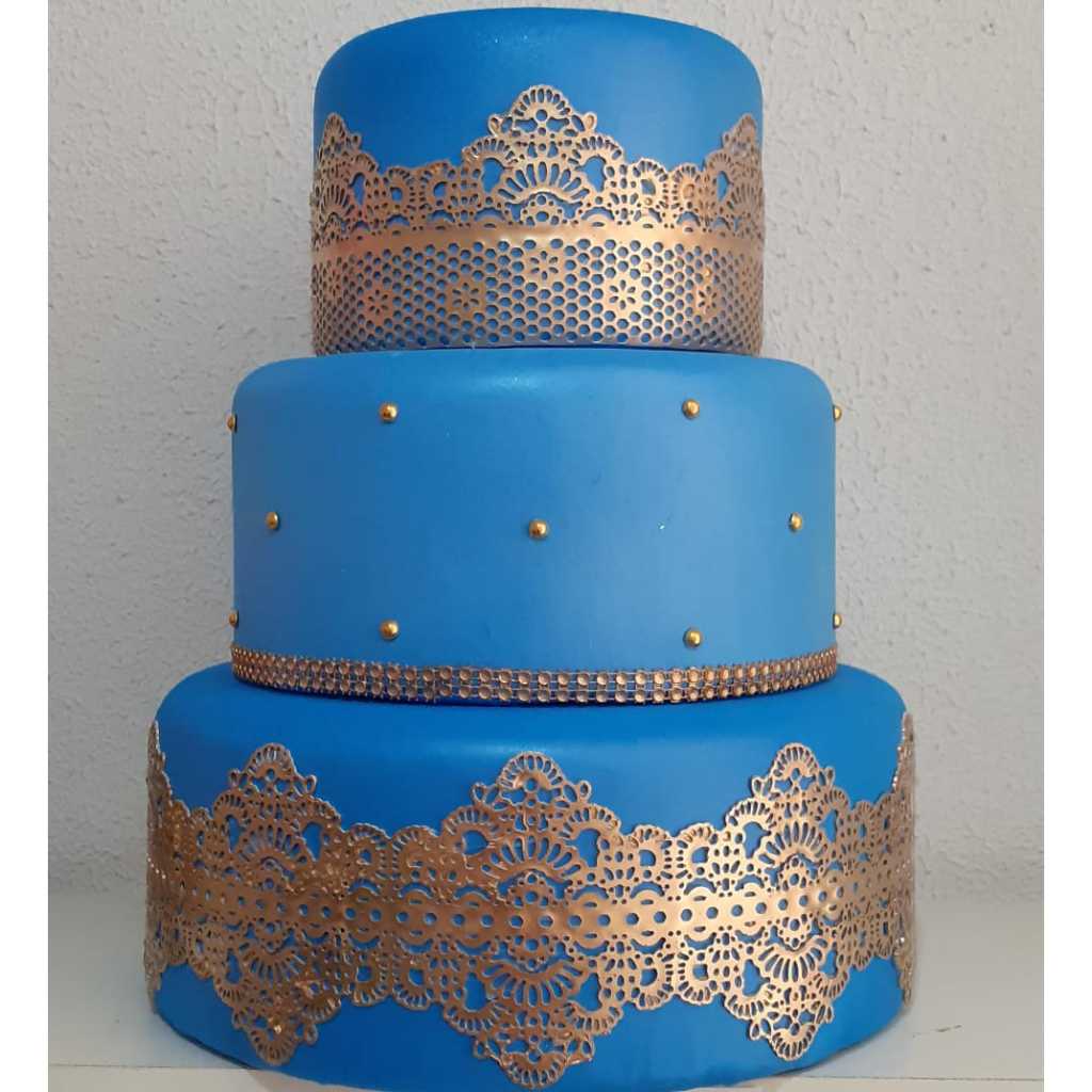 Bolo Fake Azul Royal Casamento: Onde Comprar | BuscaProdutos