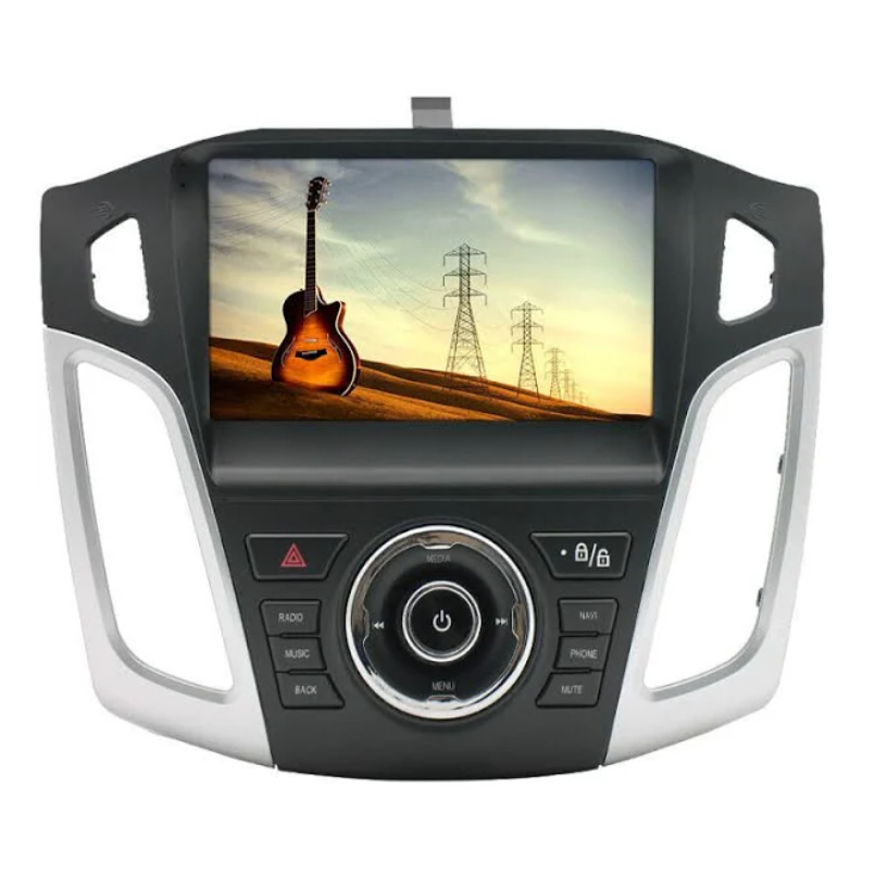 Central Multimidia para Ford  Focus 2012-2015 Focus com Kit (TELA ,CHICOTE e MOLDURA)