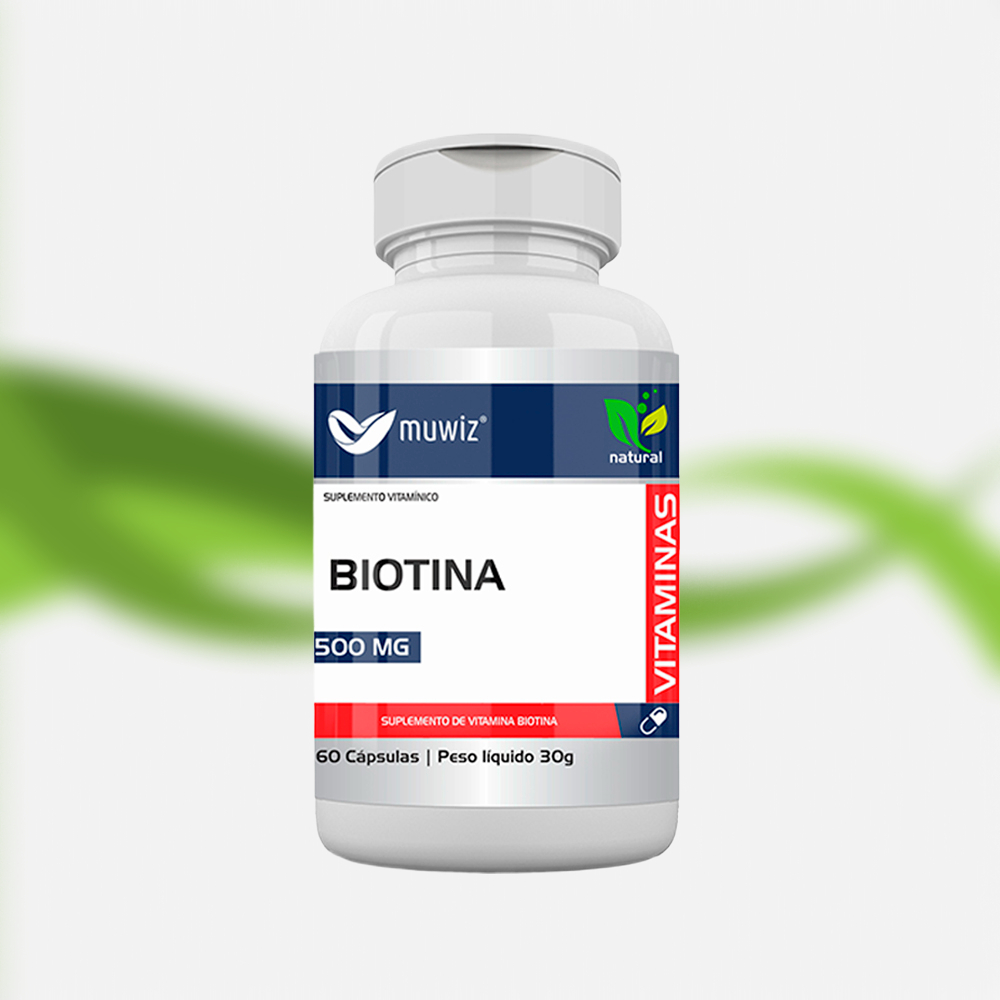 Suplemente Biotina 500 Mg 60 Cápsulas Muwiz