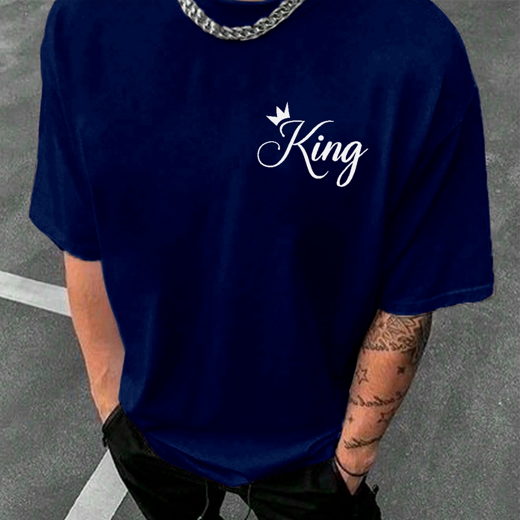 Blusa Royals King Luxury Pop Music Festivais Swag Estampada Emoji Hapiness Old Money T Shirt Toque