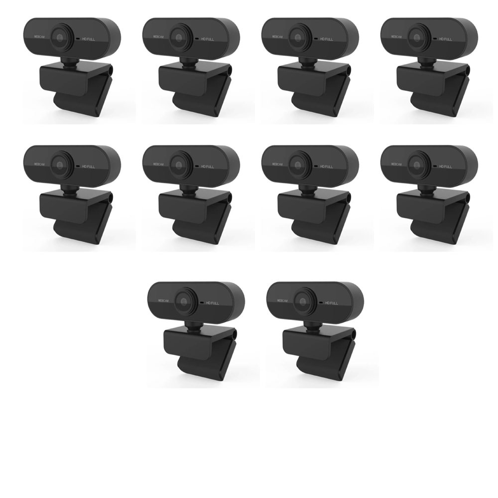 Kit 10 Webcam Home Office Microfone Teans Zoom Meet Hangouts
