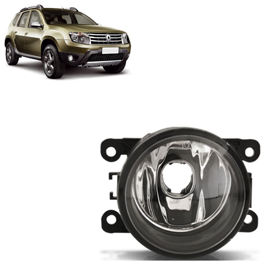 Farol Milha Auxiliar Duster 2011 2012 2013 2014 2015 2016 2017 2018 2019 Lente Lisa Vidro