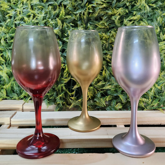 Taça Rioja  ou Taça Gin 620ml Vidro Colorida Vinho