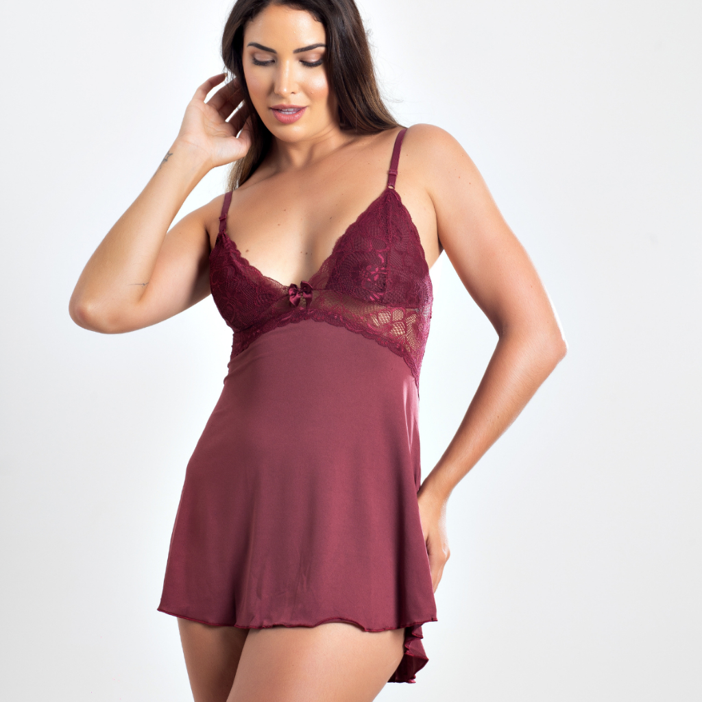 Camisola De Renda Feminina Lingerie Sexy Noite Linda poderosa