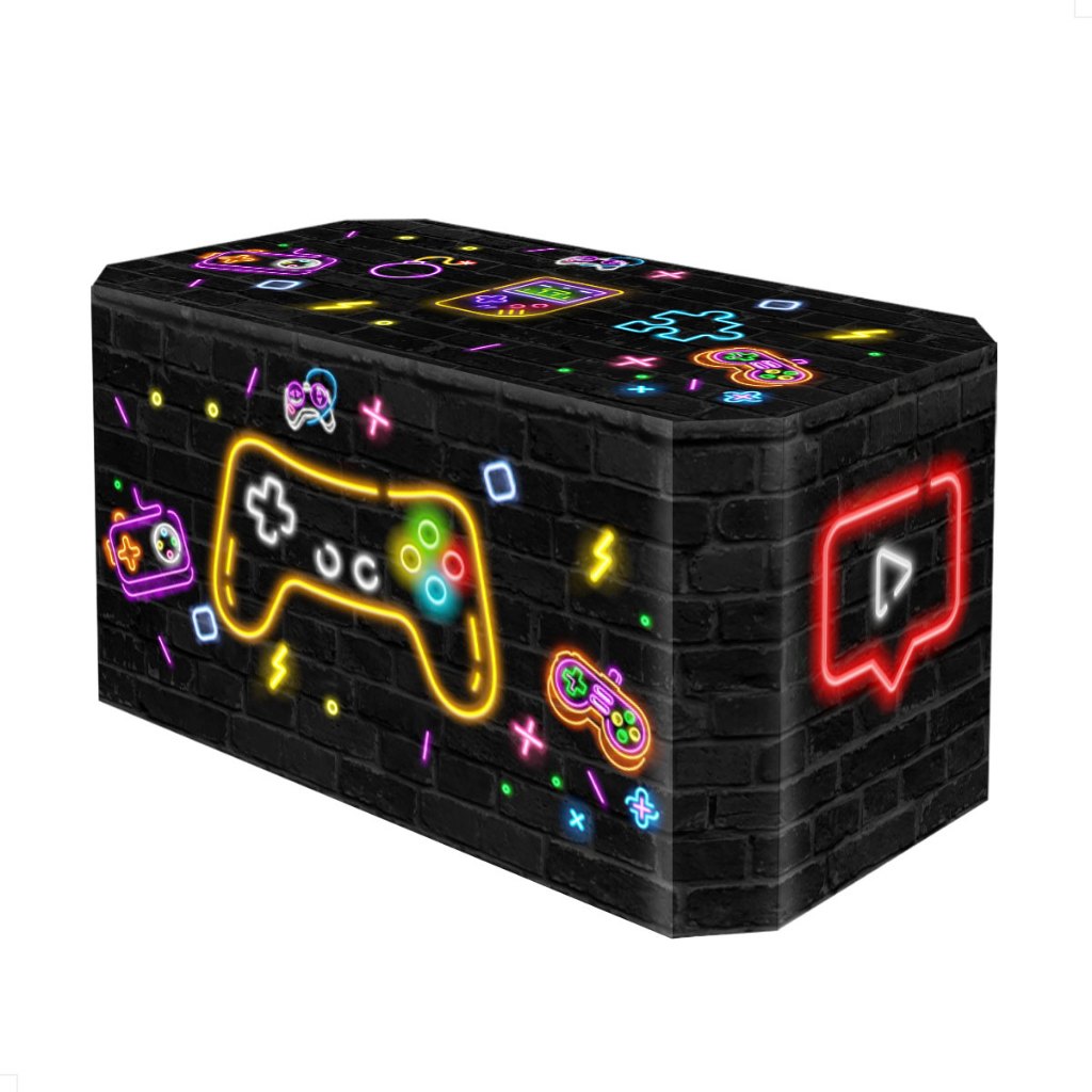Capa Forro de Mesa Festa Decoração Gamer Aniversário Veste Fácil Em Tecido Sublimado em Oferta na Shopee