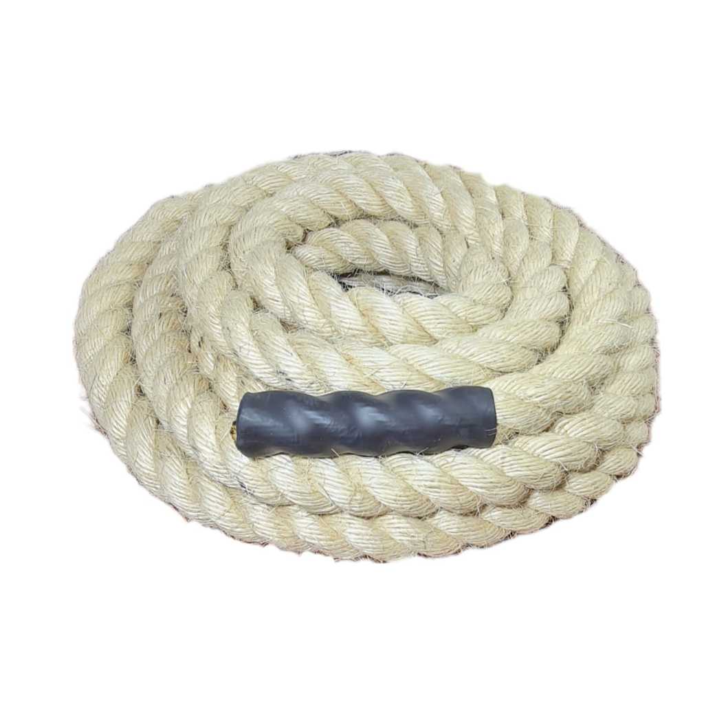 Corda Naval Crossfit Sisal Natural 38mm X 6 Mt. Escalada.