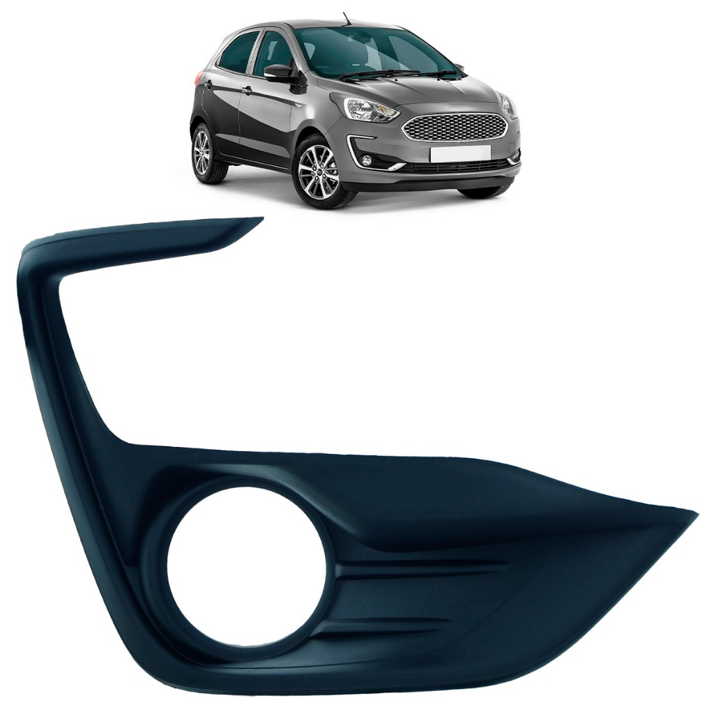 Moldura Grade do Milha Ka 2018 2019 2020 Preto Com Furo em Oferta na Shopee