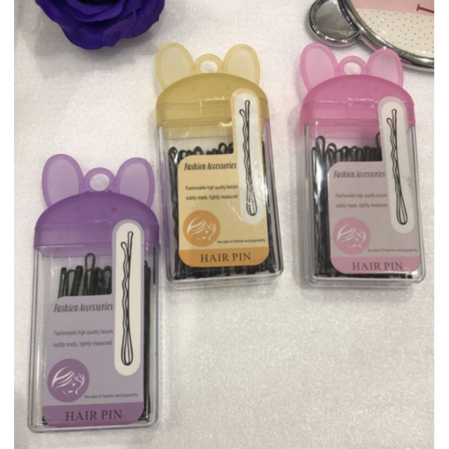 Grampo de cabelo com caixa/A cor da caixa é enviada aleatoriamente