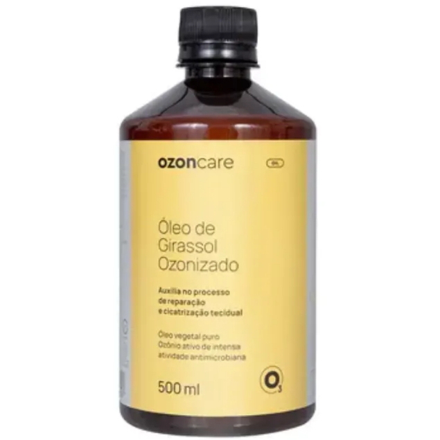 Óleo De Girassol Ozonizado 1L Defesa Da Pele Regeneração Cicatrização Ozonio 500ml em Oferta na Shopee
