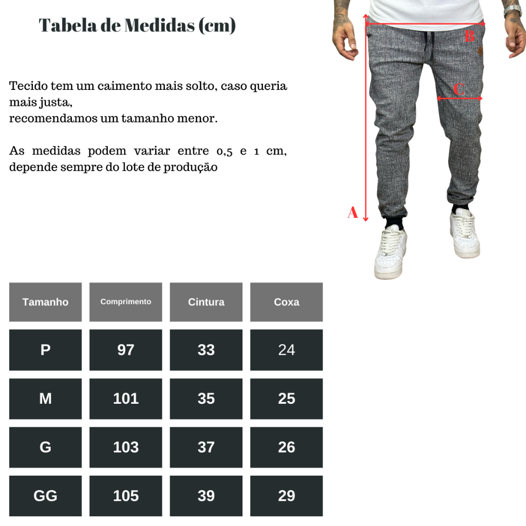 Calça Jogger Masculina Treino academia Elastano Jacar — imagem 2 de 2