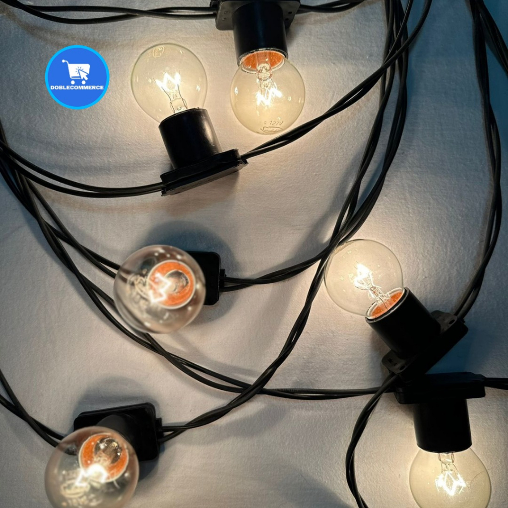 Varal De Luzes Festão 10 Mts Promoção (Lâmpadas Não Inclusas) em Oferta na Shopee