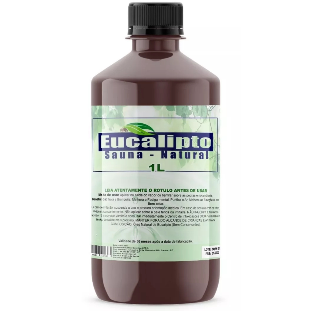 Óleo De Eucalipto Puro Concentrado Para Sauna 1 Litro Essencia Para Saunas