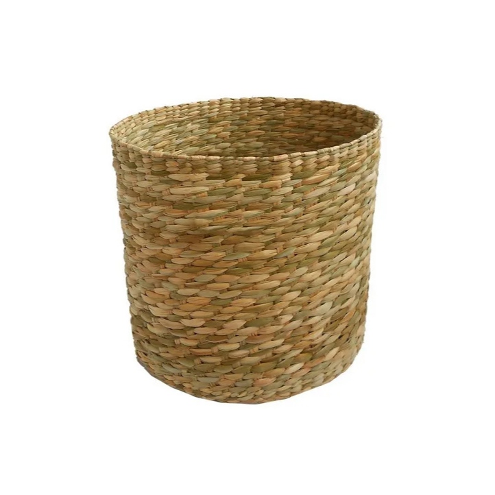 Caixa para Sapatos Organizadora Cachepô De Palha Taboa Redondo 30x30 - 4 Peças