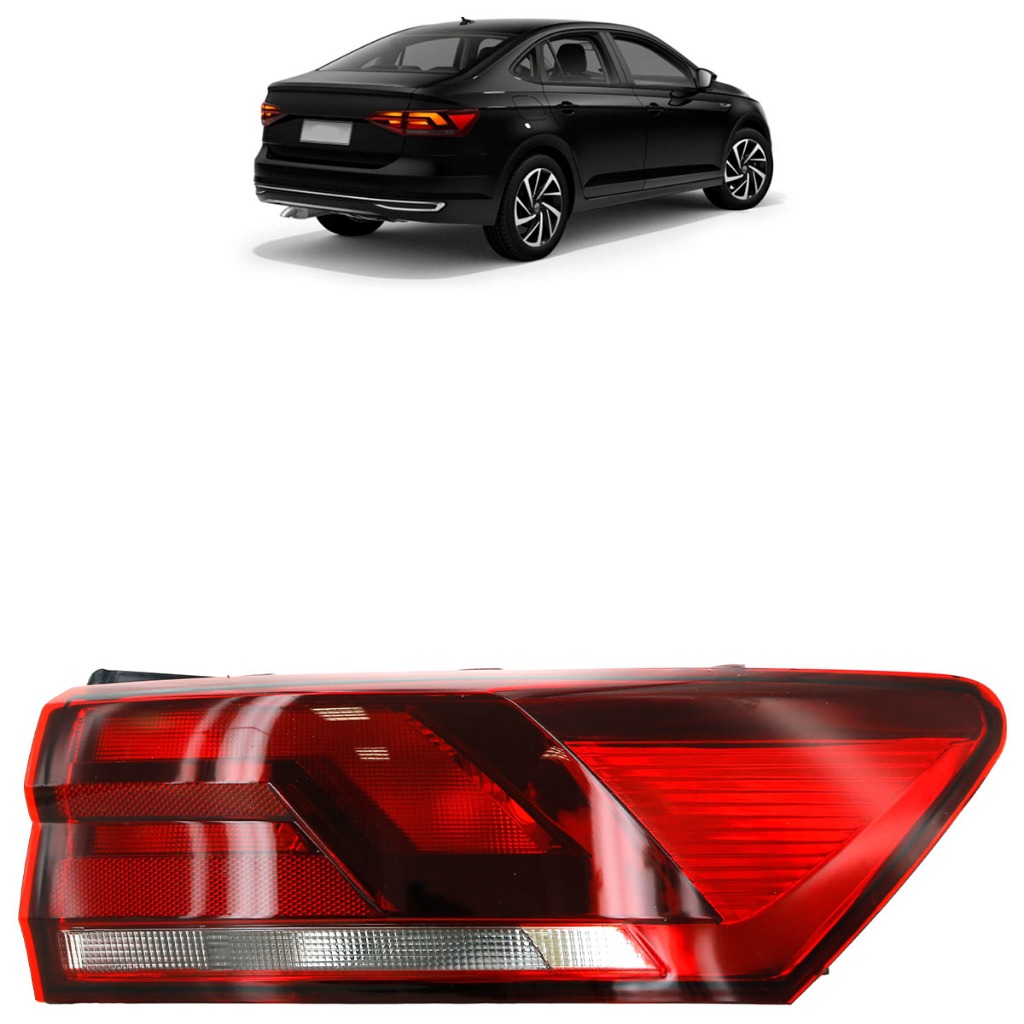 Lanterna Traseira Virtus 2017 2018 2019 2020 2021 Bicolor Canto Lente Lisa Acrilico em Oferta na Shopee