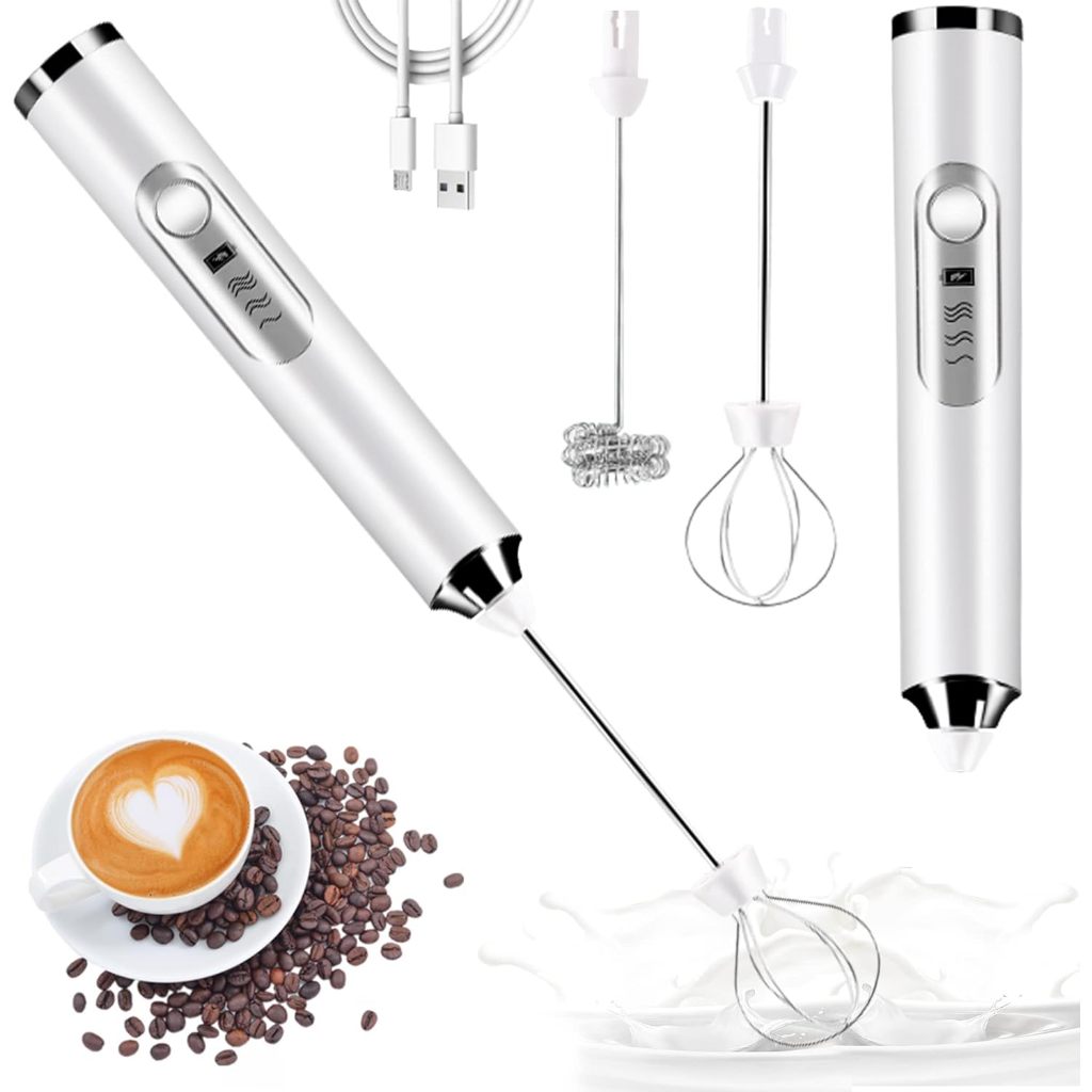 Mini Mixer Misturador Elétrico 2 em 1 Portátil Lorben Bebidas Batedor Ovos Recarregável USB