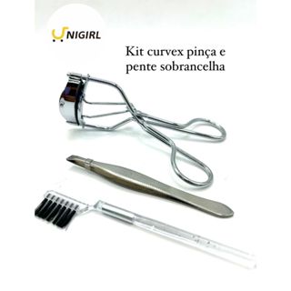 Kit curvex pinça pente para sobrancelha em Oferta na Shopee