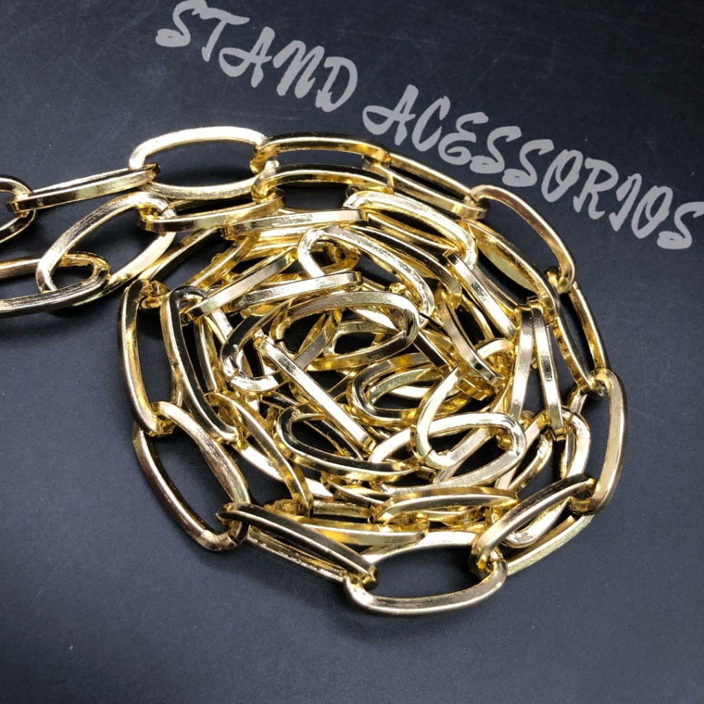 Corrente Dourada ou Prata em Alumínio - 5 Metro Tamanho 2.5mm em Oferta na Shopee