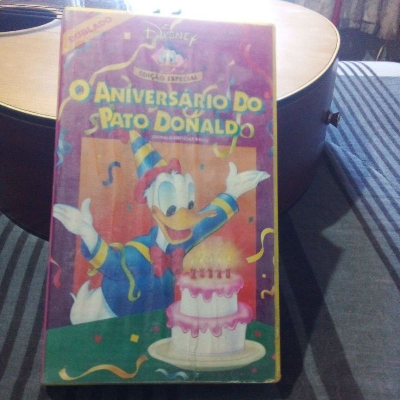 fita vhs o aniversário do Pato donald