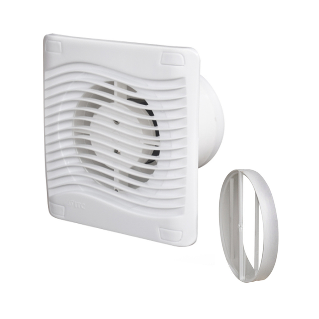 Exaustor ITC 90mm Com Válvula Anti retorno Para Banheiro E ambientes