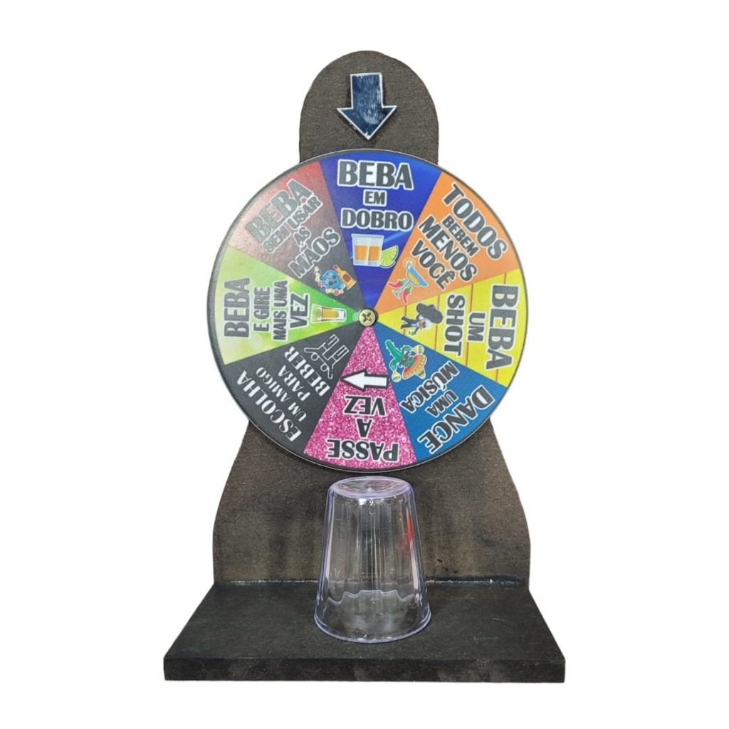 JOGO DIVERTIDO ROLETA DRINK/SHOT/TEQUILA COM COPO A PRONTA ENTREGA ENVIO RÁPIDO BRINCADEIRA DIVERTIDA COM OS AMIGOS