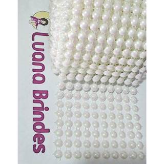 Manta de Meia Pérola Branca Irisada de 10mm 10cm x  1 metro em Oferta na Shopee