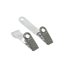 Presilha Jacaré Alça Leitosa - Clips Jacaré para Crachá - 10 UN