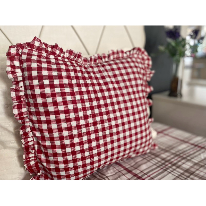 capa para almofadas com babados