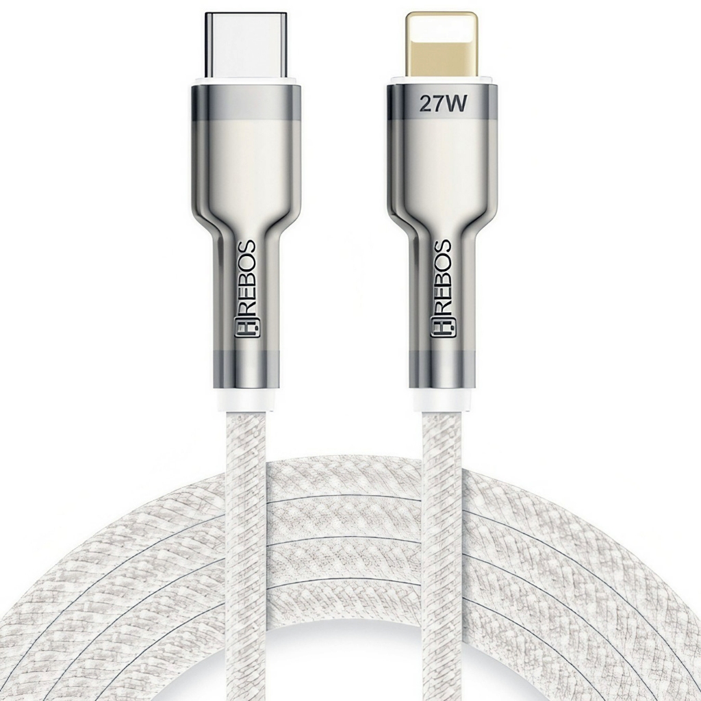 Cabo Carregador Para iPhone USB C Tipo C Lightning 27w Turbo Longo Grande Cumprido 2 Metros Para iPhone Carregamento Rápido Reforçado Metal Nylon Resistente Smartphone Celular Compartível iPhone 14 Abaixo
