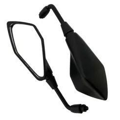 Par Retrovisor Modelo Z400 Fixo Rebaixado 90 Graus Rosca Honda/Dafra/Suzuki