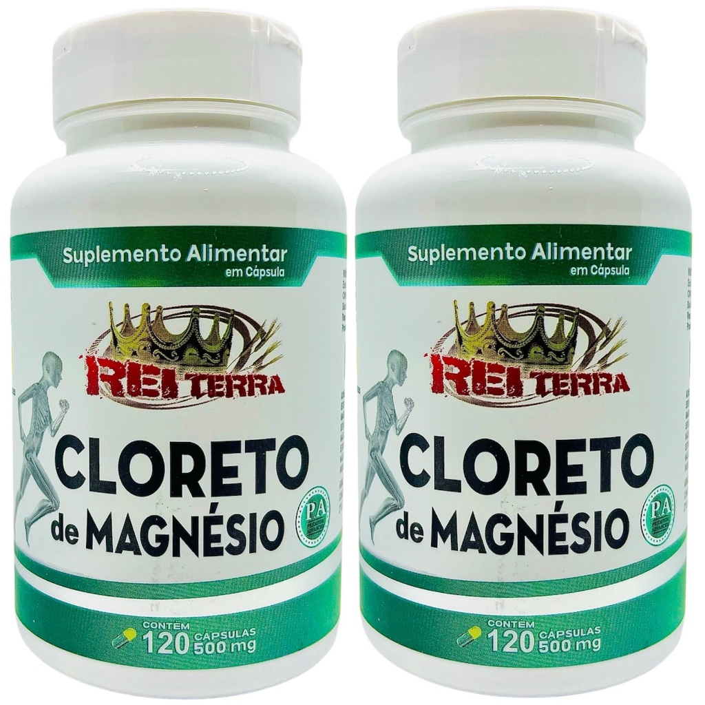 Kit 2 Cloreto De Magnésio 240 Cápsulas - Rei Terra