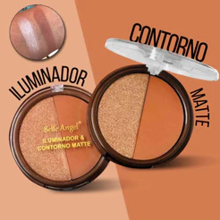 Duo Iluminador e Contorno Matte Alta Fixação - Belle Angel