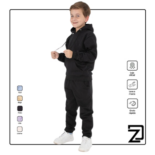 Conjunto Moletom Infantil Menino Calça e Blusa Capuz em Oferta na Shopee