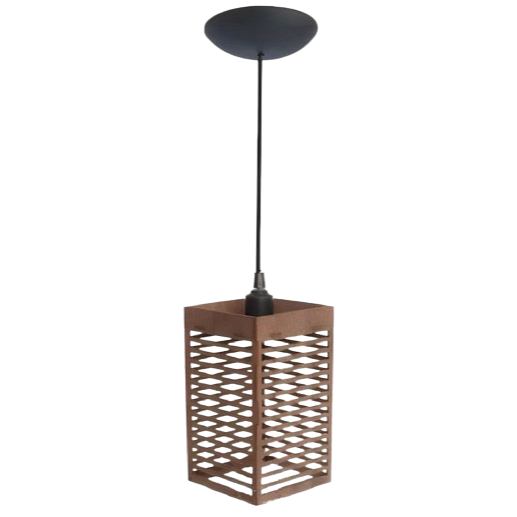 Detalhes do Kit 2 Luminária Pendentes Oriental Para Sala Cozinha Escritório Bivolt Cor Marrom - 2tm