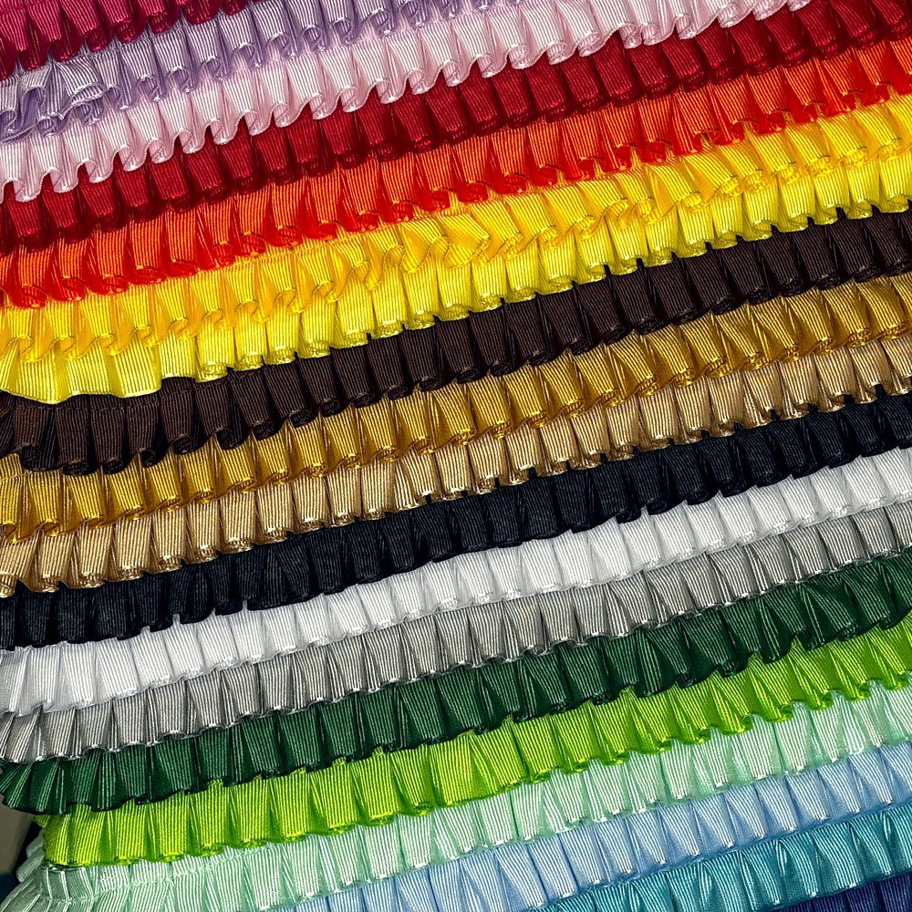 Fita Drapeada Gorgurão 2,2 cm Babadinho Franzida Personalizado Festa Infantil Luxo em Oferta na Shopee