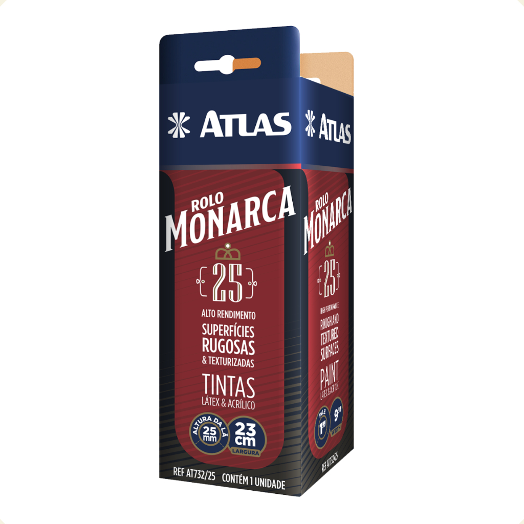 Rolo de Lã Monarca 25mm com 23cm - Atlas AT732/25