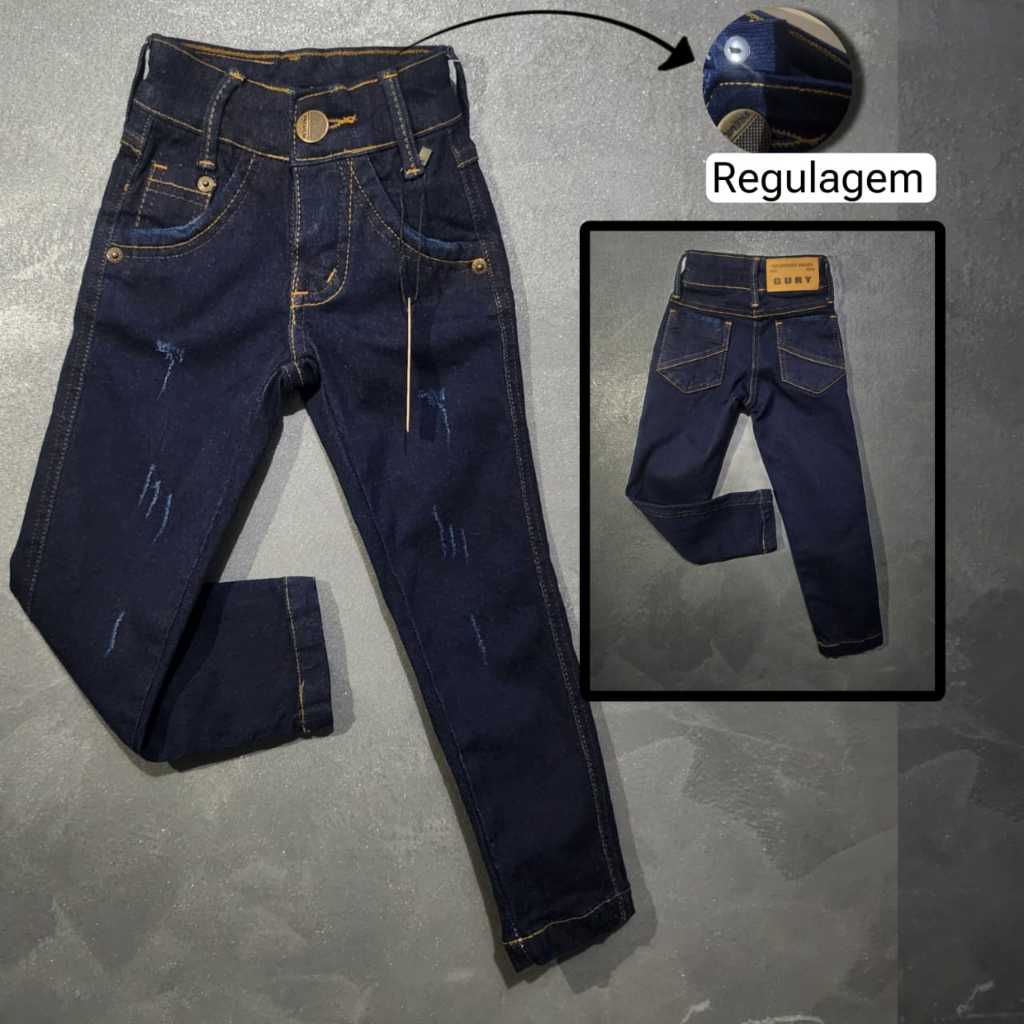 calça jeans infantil menino , premium 01 ao 16 anos em Oferta na Shopee