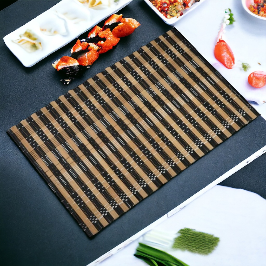 Esteira Sudare Para Enrolar Sushi Bambu Quadrada 29cm