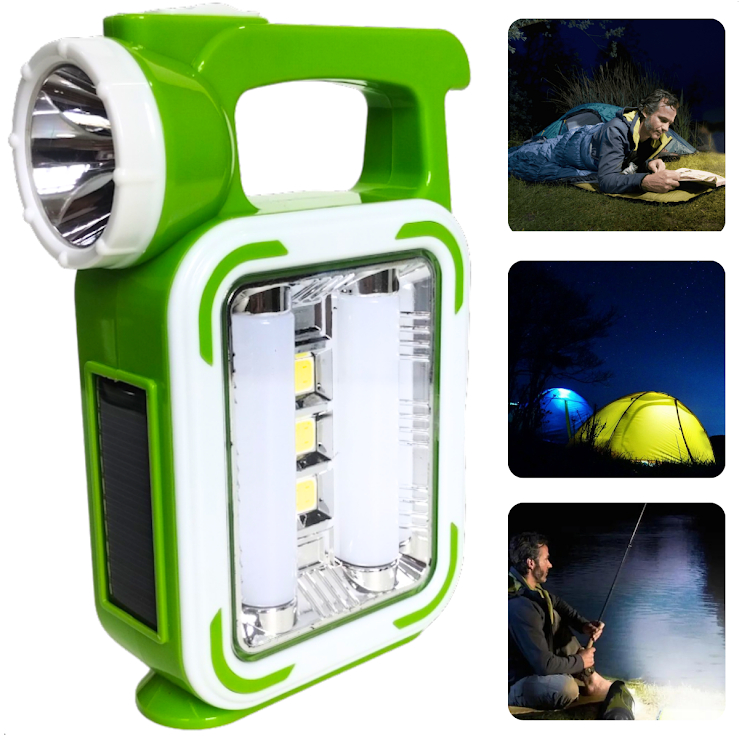 Lanterna Led Potente 3 Modos Luminária Recarregável Solar Refletor Luz Trabalho Flash